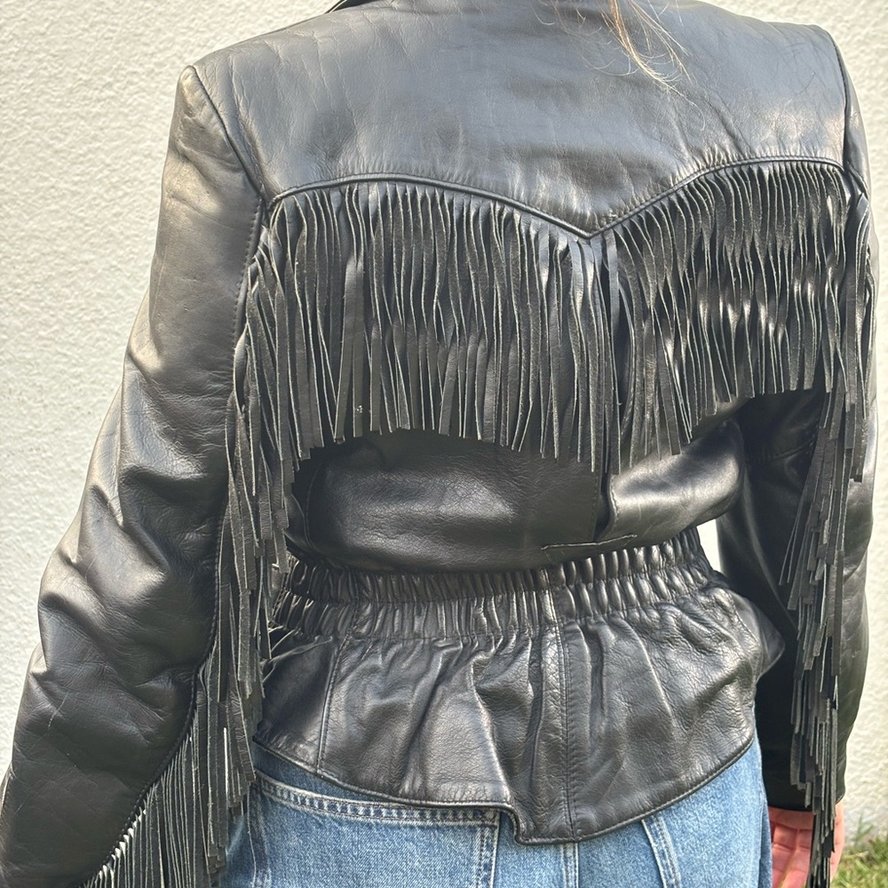 Vintage Fringe Biker Jacket